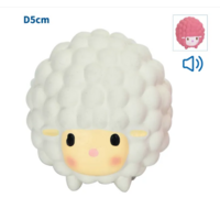 Nobleza gumená pískacia ovečka biela 5 cm